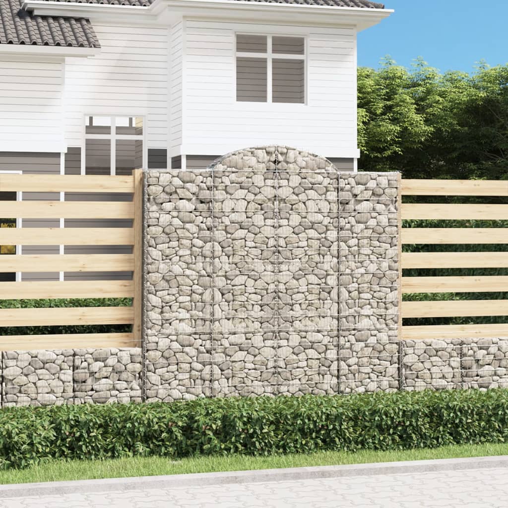 VidaXL Gabionen 5 Stück gebogen 200x30x200 220 cm Eisen