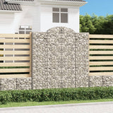 VidaXL Gabionen 3 Stück gebogen 200x30x220 240 cm Eisen