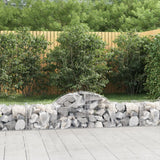 VidaXL Gabionen 5 Stück gebogen 200x50x40 60 cm verzinktes Eisen