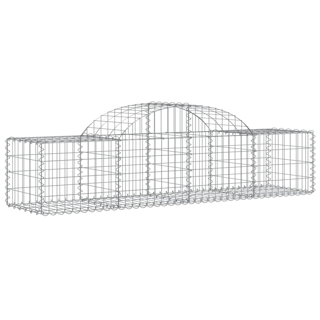 VidaXL Gabionen 10 Stück gebogen 200x50x40 60 cm verzinktes Eisen