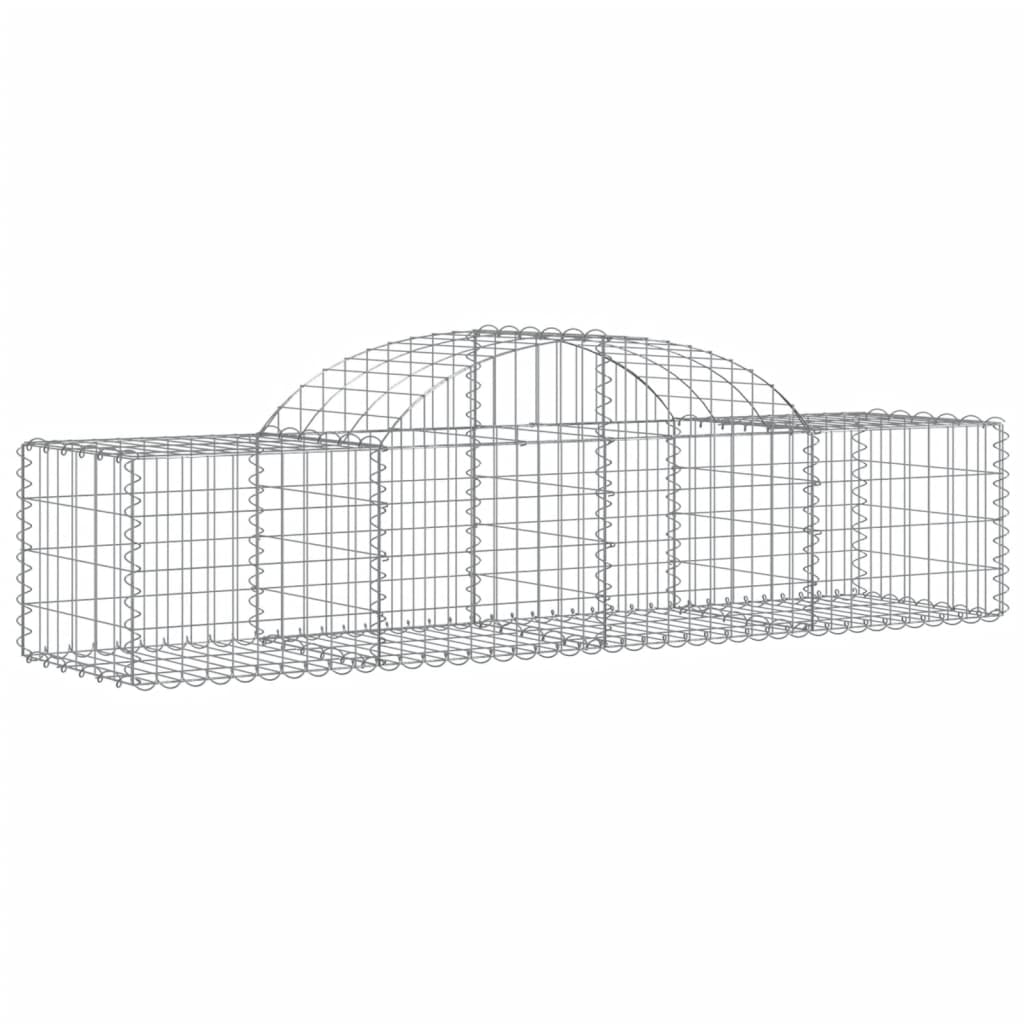 VidaXL Gabionen 12 Stück gebogen 200x50x40 60 cm verzinktes Eisen