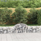 VidaXL Gabionen 18 Stück gebogen 200x50x40 60 cm verzinktes Eisen