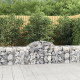 VidaXL Gabionen 14 Stück gebogen 200x50x60 80 cm verzinktes Eisen