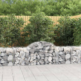 VidaXL Gabionen 15 Stück gebogen 200x50x60 80 cm verzinktes Eisen