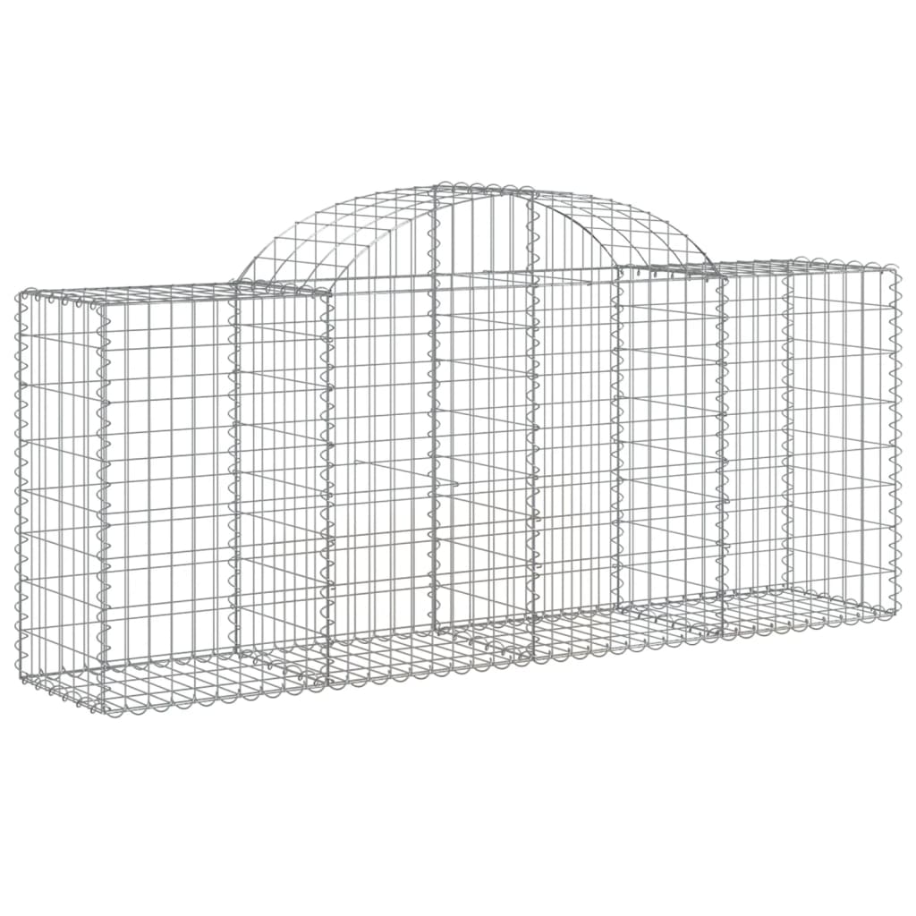 VidaXL Gabionen 11 Stk. gebogen 200x50x80 100 cm Eisen