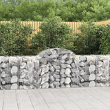 VidaXL Gabionen 11 Stk. gebogen 200x50x80 100 cm Eisen