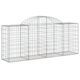 VidaXL Gabionen 12 Stück gebogen 200x50x80 100 cm Eisen