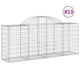 VidaXL Gabionen 13 Stk. gebogen 200x50x80 100 cm Eisen