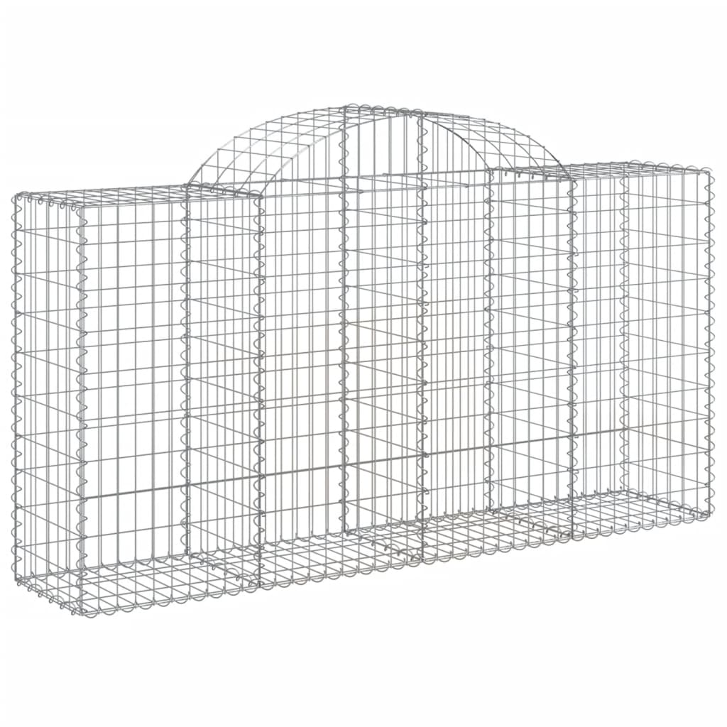 VidaXL Gabionen 3 Stück gebogen 200x50x100 120 cm Eisen