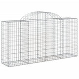 VidaXL Gabionen 3 Stück gebogen 200x50x100 120 cm Eisen