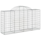 VidaXL Gabionen 4 Stück gebogen 200x50x100 120 cm Eisen