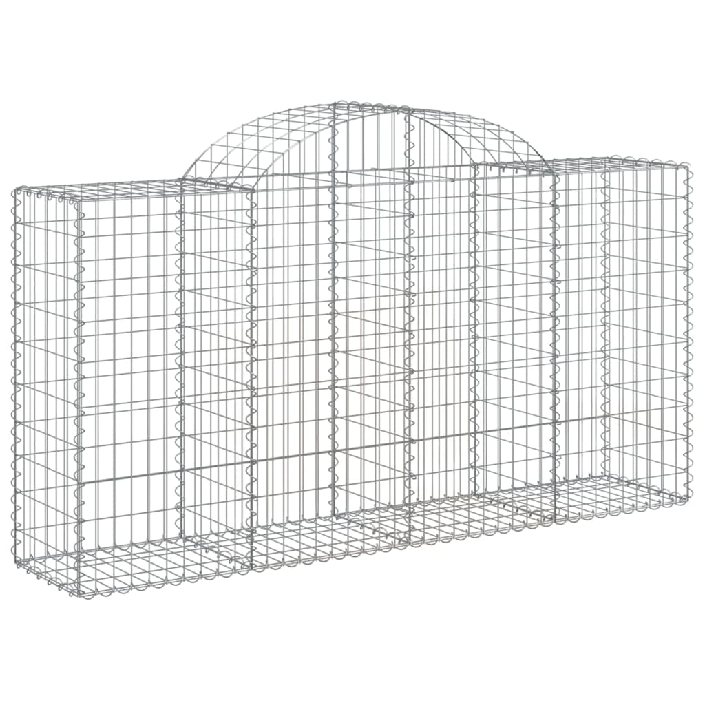 VidaXL Gabionen 7 Stk. gebogen 200x50x100 120 cm Eisen