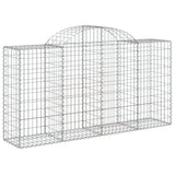 VidaXL Gabionen 8 Stück gebogen 200x50x100 120 cm Eisen
