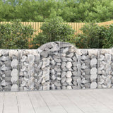 VidaXL Gabionen 8 Stück gebogen 200x50x100 120 cm Eisen