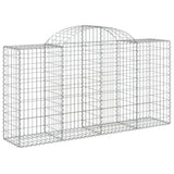 VidaXL Gabionen 10 Stück gebogen 200x50x100 120 cm Eisen