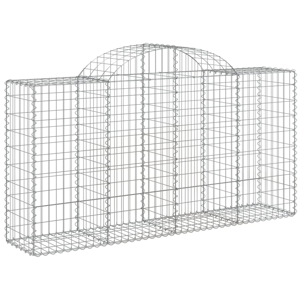 VidaXL Gabionen 14 Stück gebogen 200x50x100 120 cm Eisen