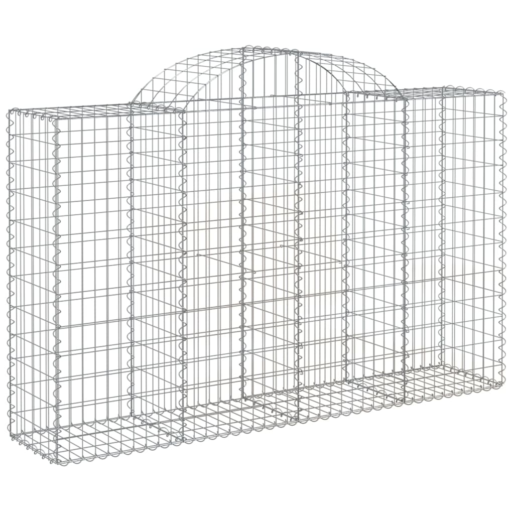 VidaXL Gabionen 6 Stück gebogen 200x50x120 140 cm Eisen