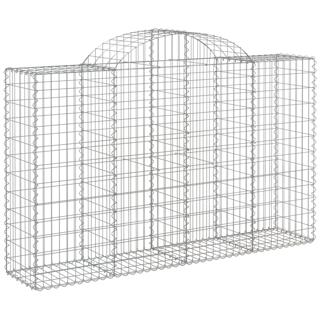 VidaXL Gabionen 10 Stück gebogen 200x50x120 140 cm Eisen