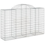 VidaXL Gabionen 10 Stück gebogen 200x50x120 140 cm Eisen