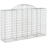 VidaXL Gabionen 12 Stück gebogen 200x50x120 140 cm Eisen