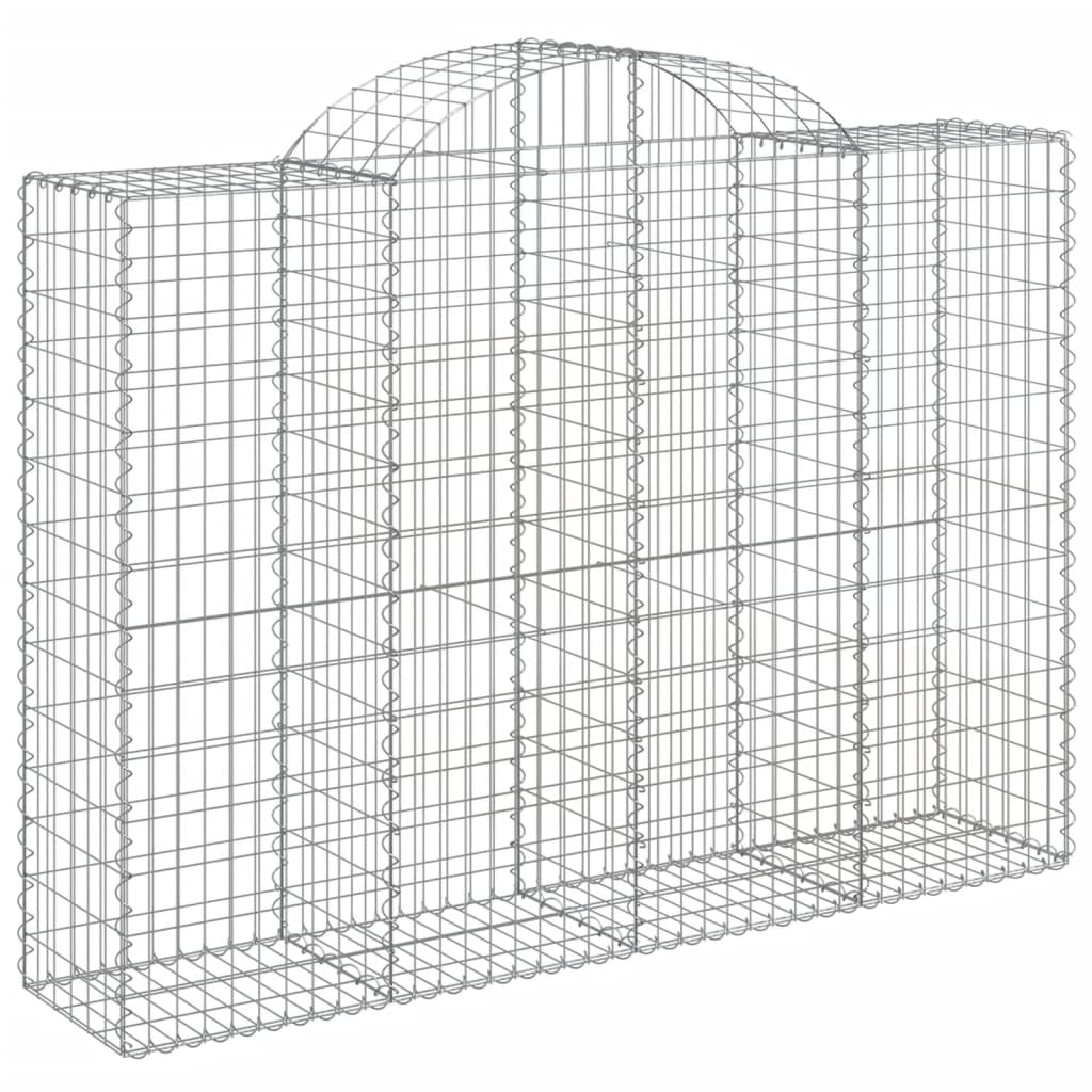 VidaXL Gabionen 6 Stück gebogen 200x50x140 160 cm Eisen