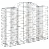 VidaXL Gabionen 6 Stück gebogen 200x50x140 160 cm Eisen