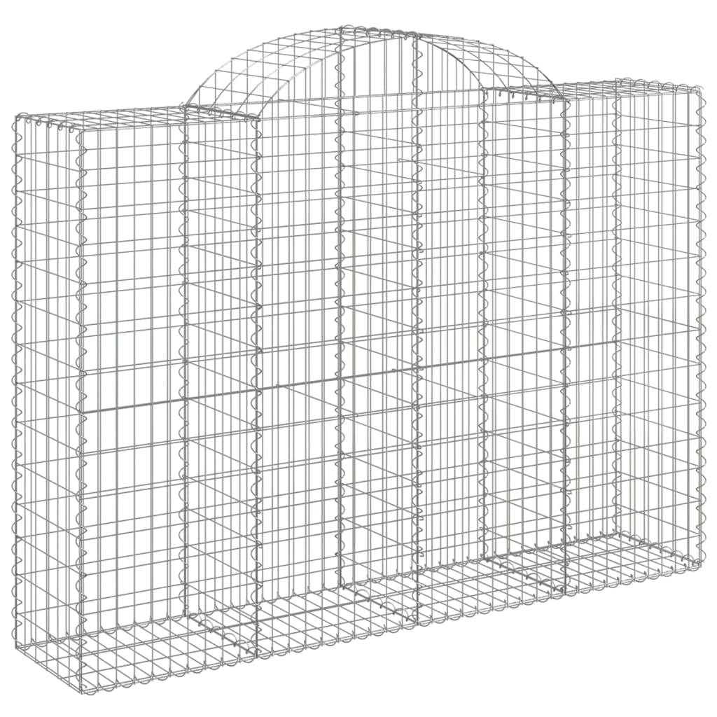 VidaXL Gabionen 10 Stück gebogen 200x50x140 160 cm Eisen