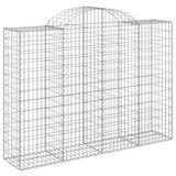 VidaXL Gabionen 10 Stück gebogen 200x50x140 160 cm Eisen