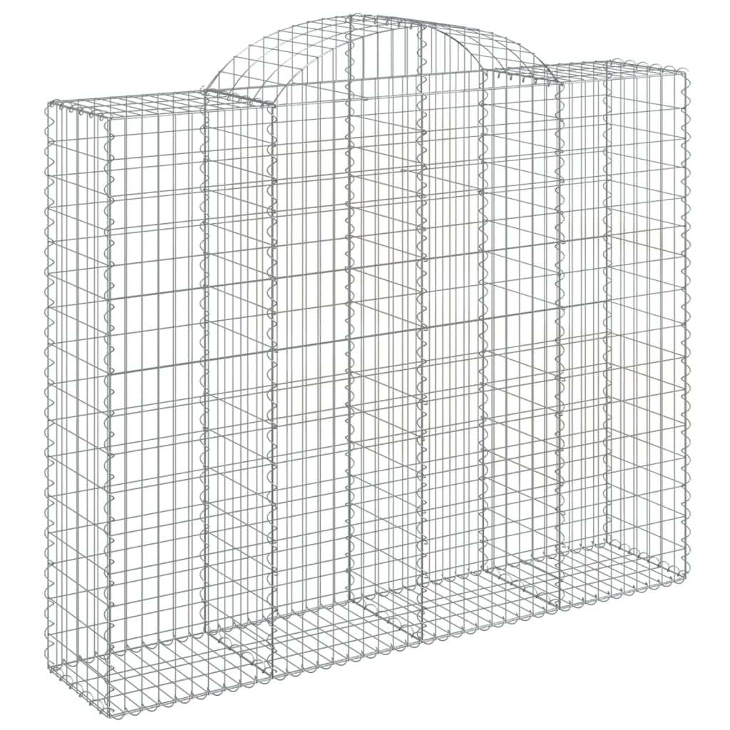 VidaXL Gabionen 4 Stück gebogen 200x50x160 180 cm Eisen