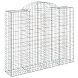 VidaXL Gabionen 4 Stück gebogen 200x50x160 180 cm Eisen