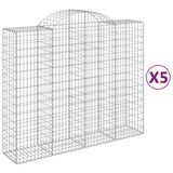 VidaXL Gabionen 5 Stück gebogen 200x50x160 180 cm Eisen