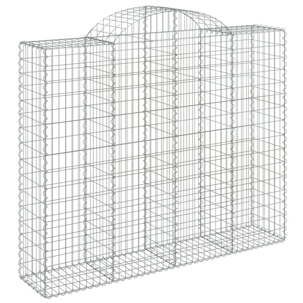 VidaXL Gabionen 5 Stück gebogen 200x50x160 180 cm Eisen