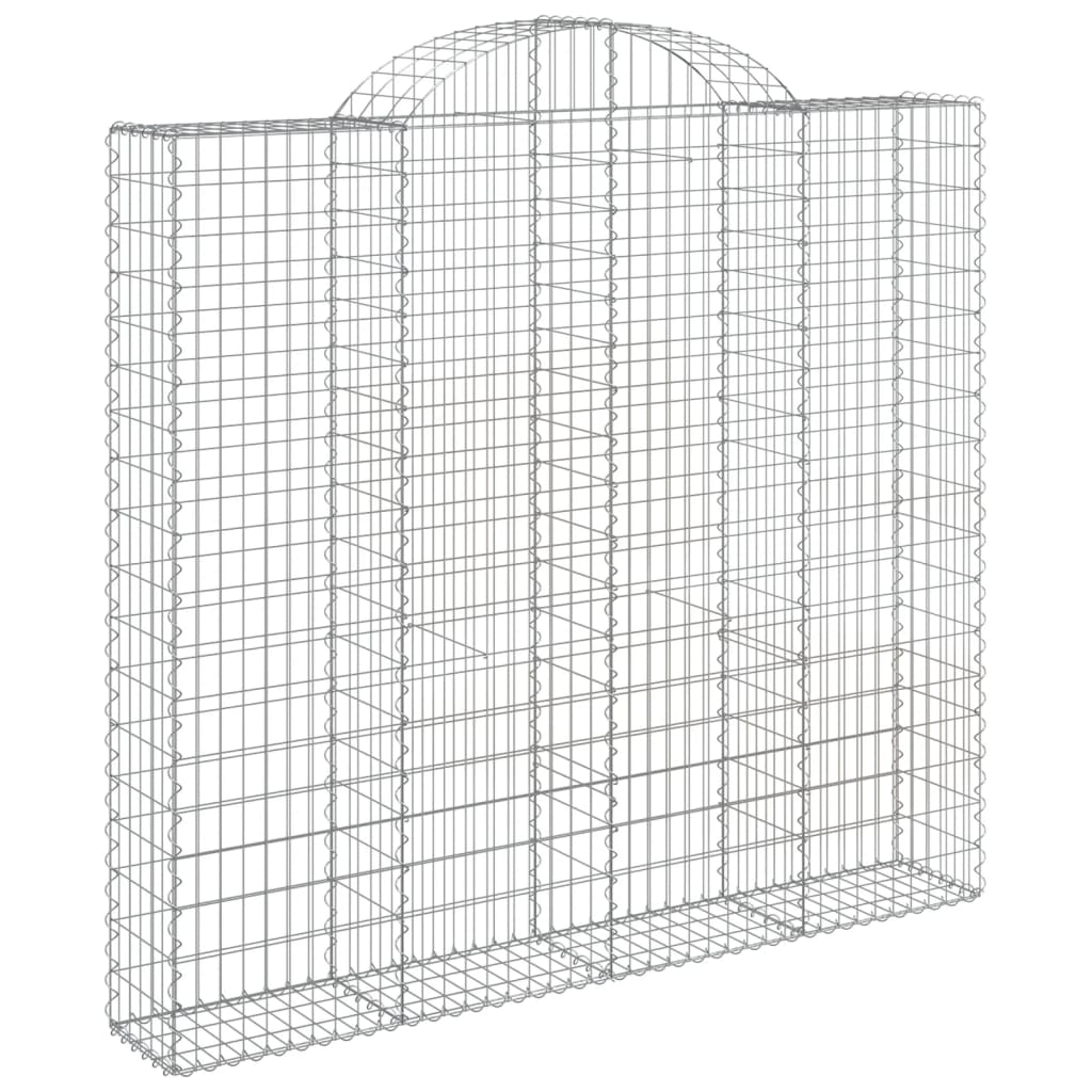 VidaXL Gabionen 5 Stück gebogen 200x50x180 200 cm Eisen