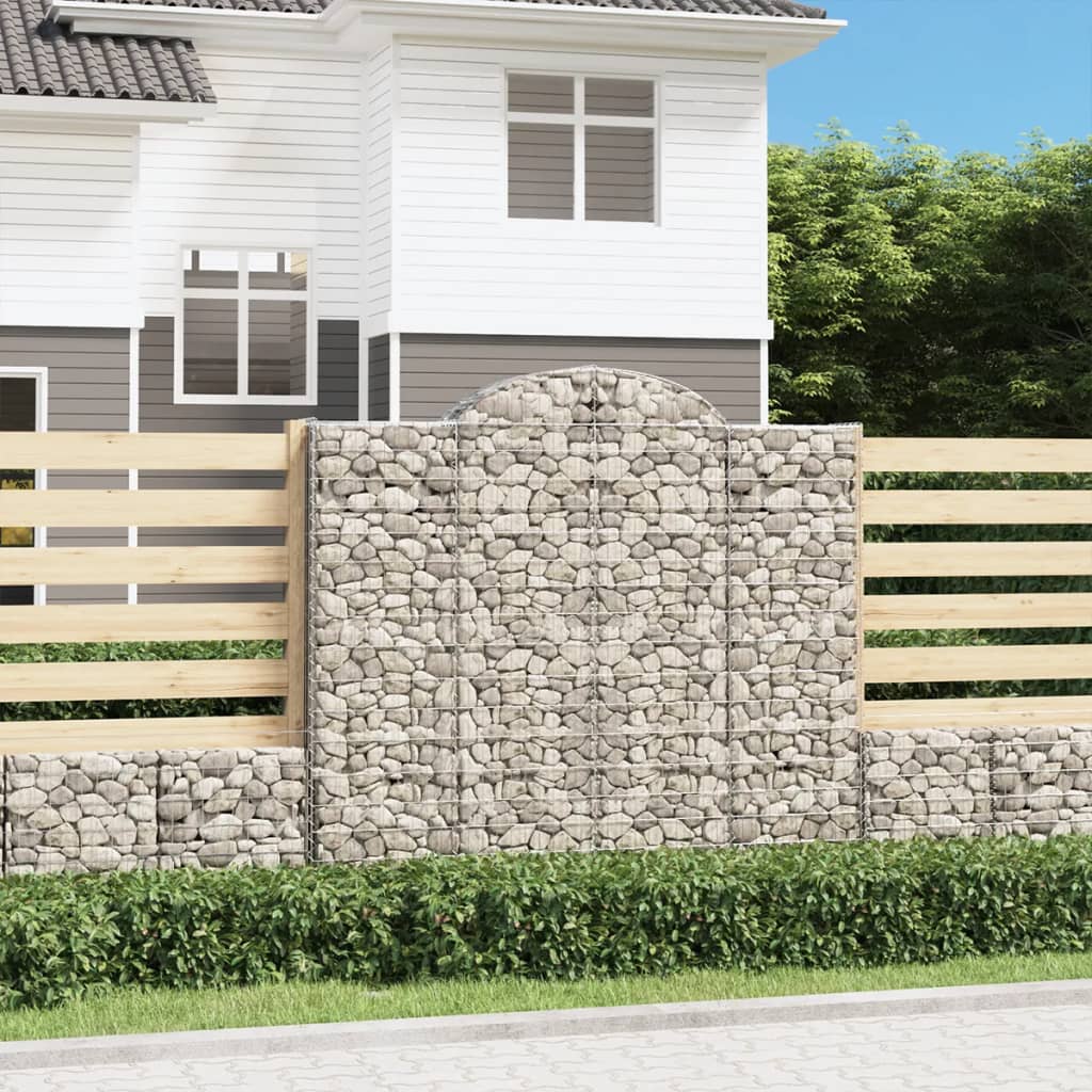 VidaXL Gabionen 6 Stück gebogen 200x50x180 200 cm Eisen