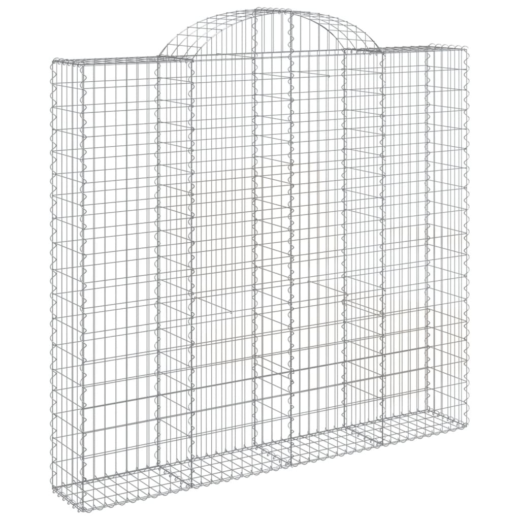 VidaXL Gabionen 7 Stk. gebogen 200x50x180 200 cm Eisen
