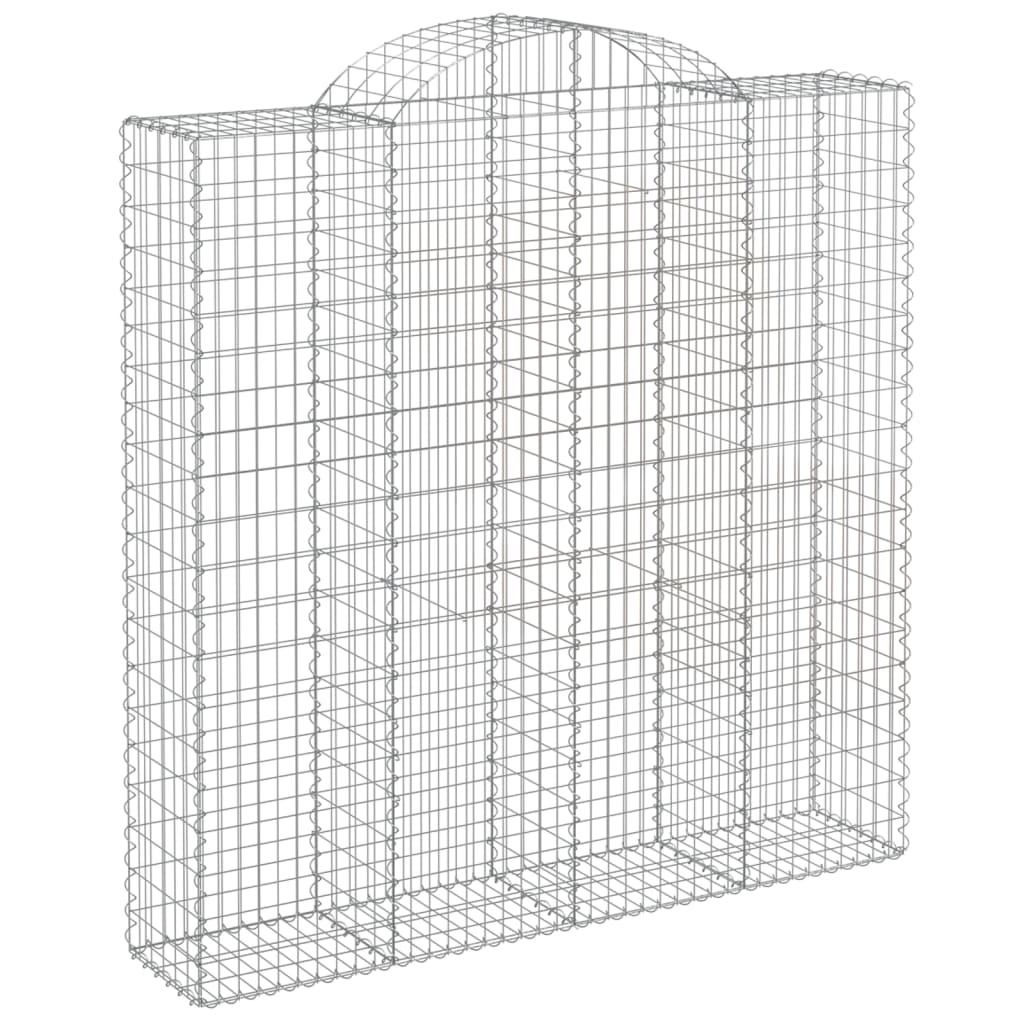 VidaXL Gabionen 2 Stück gebogen 200x50x200 220 cm Eisen