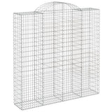 VidaXL Gabionen 2 Stück gebogen 200x50x200 220 cm Eisen