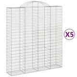 VidaXL Gabionen 5 Stück gebogen 200x50x220 240 cm Eisen