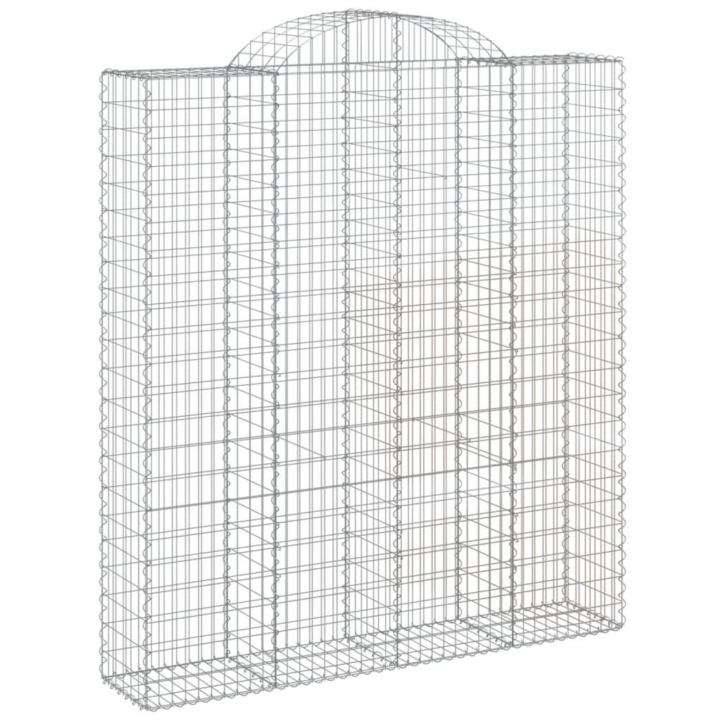 VidaXL Gabionen 5 Stück gebogen 200x50x220 240 cm Eisen