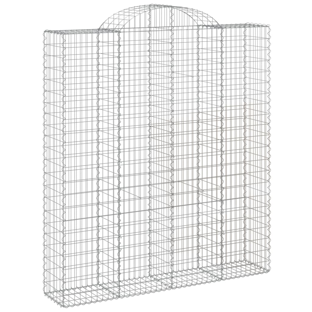 VidaXL Gabionen 7 Stk. gebogen 200x50x220 240 cm Eisen