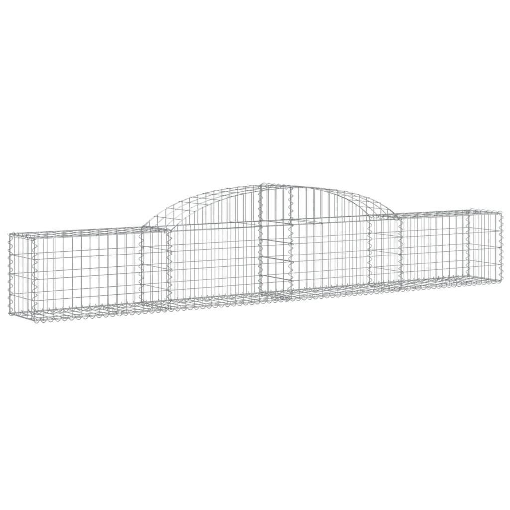 VidaXL Gabionen 2 Stück gebogen 300x30x40 60 cm verzinktes Eisen