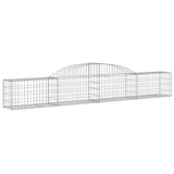 VidaXL Gabionen 2 Stück gebogen 300x30x40 60 cm verzinktes Eisen