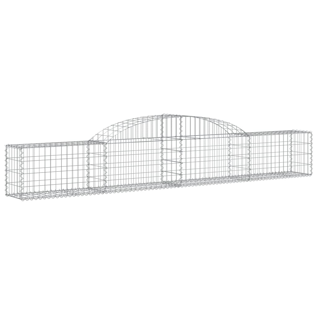 VidaXL Gabionen 11 Stück gebogen 300x30x40 60 cm verzinktes Eisen