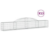 VidaXL Gabionen 13 Stück gebogen 300x30x40 60 cm verzinktes Eisen