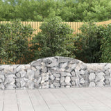 VidaXL Gabionen 2 Stück gebogen 300x30x60 80 cm verzinktes Eisen