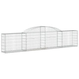 VidaXL Gabionen 4 Stück gebogen 300x30x60 80 cm verzinktes Eisen