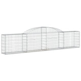 VidaXL Gabionen 7 Stück gebogen 300x30x60 80 cm verzinktes Eisen