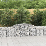 VidaXL Gabionen 8 Stück gebogen 300x30x60 80 cm verzinktes Eisen