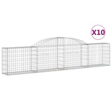 VidaXL Gabionen 10 Stück gebogen 300x30x60 80 cm verzinktes Eisen