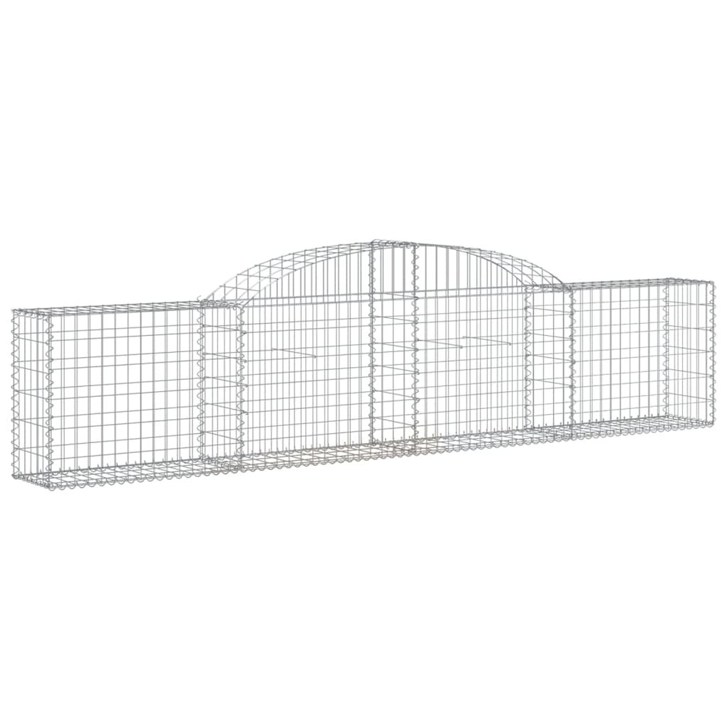 VidaXL Gabionen 10 Stück gebogen 300x30x60 80 cm verzinktes Eisen